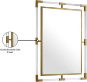 Ghost Acrylic And Metal Frame Mirror in Gold - 451-M