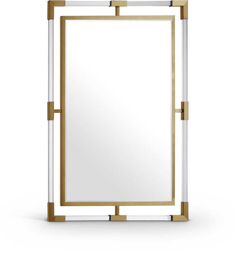 Ghost Acrylic And Metal Frame Mirror in Gold - 451-M