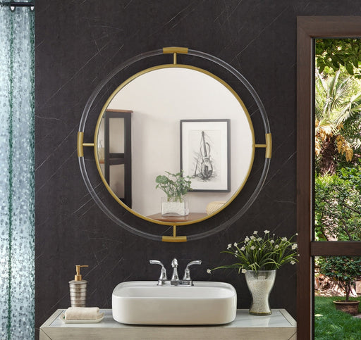 Ghost Acrylic And Metal Frame Mirror in Gold - 453-M