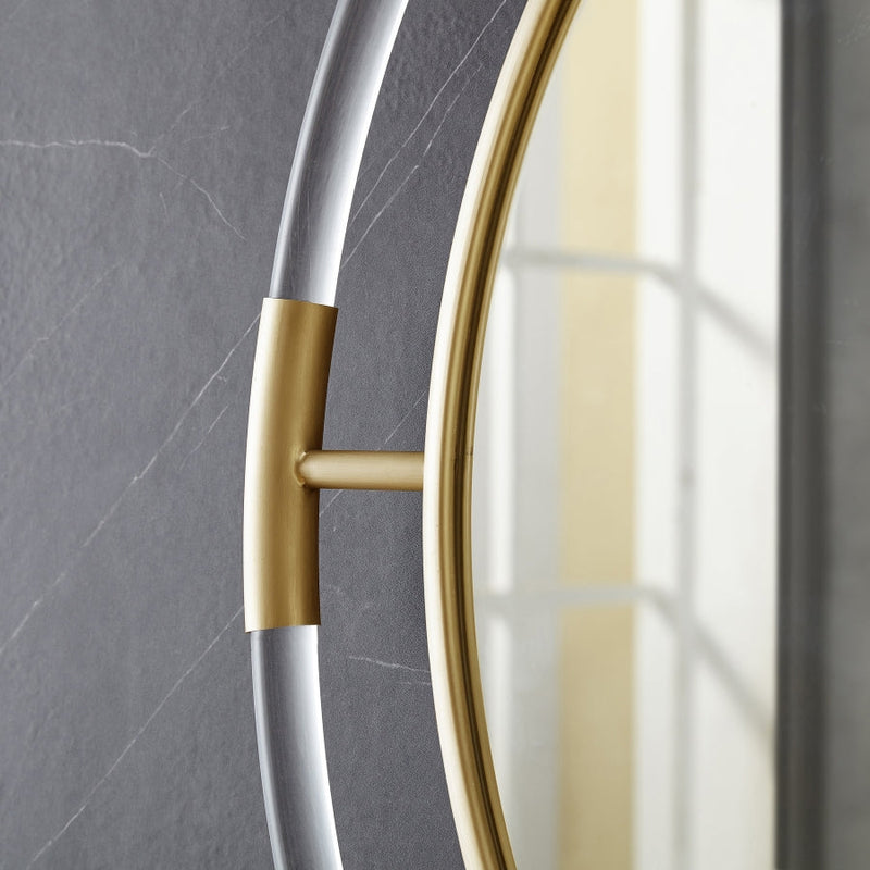 Ghost Acrylic And Metal Frame Mirror in Gold - 453-M