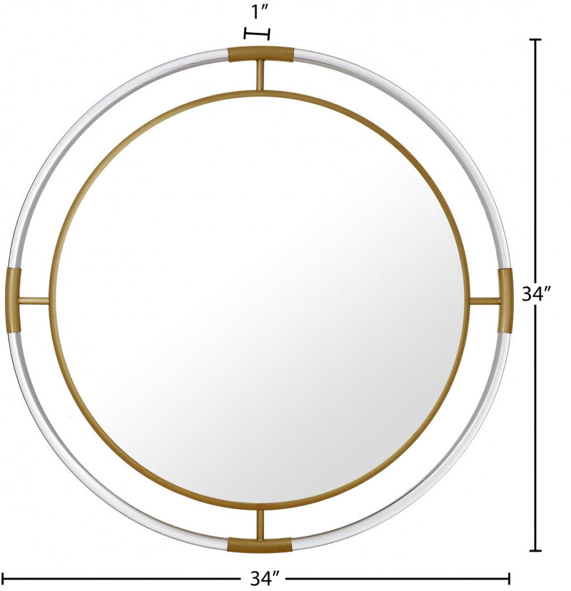 Ghost Acrylic And Metal Frame Mirror in Gold - 453-M