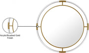 Ghost Acrylic And Metal Frame Mirror in Gold - 453-M