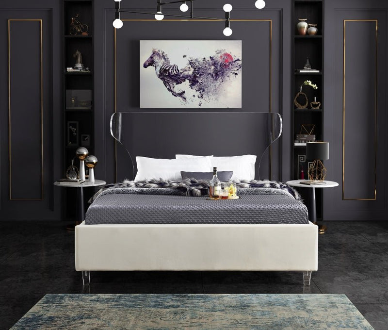 Ghost Velvet Full Bed Cream - GhostCream-F