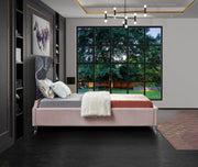 Ghost Velvet Twin Bed Pink - Gate FurnitureTwin Bed