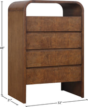 Giada Solid Wood And Veneer Chest in Brown - 843Brown-CH