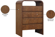 Giada Solid Wood And Veneer Chest in Brown - 843Brown-CH