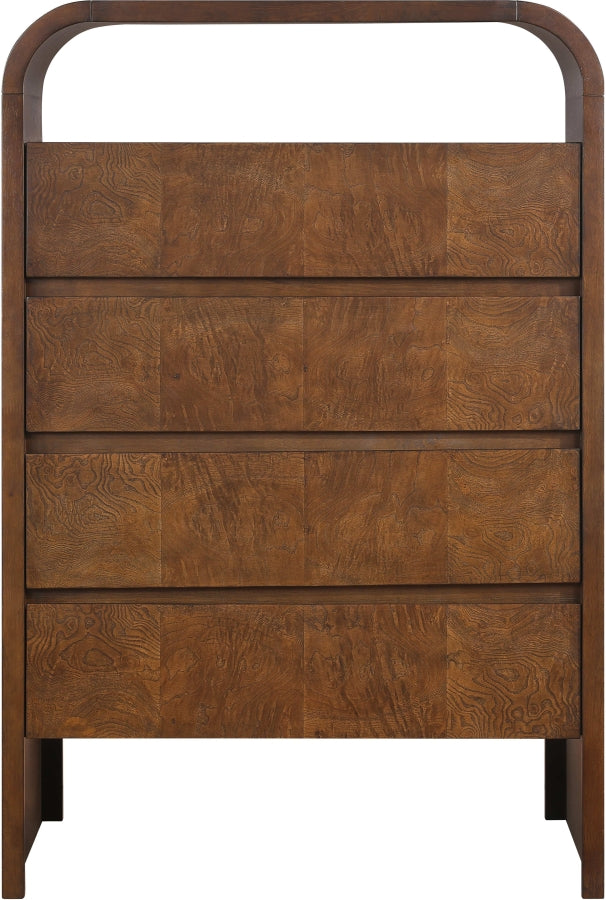 Giada Solid Wood And Veneer Chest in Brown - 843Brown-CH