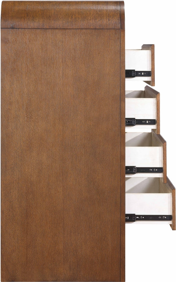 Giada Solid Wood And Veneer Chest in Brown - 843Brown-CH