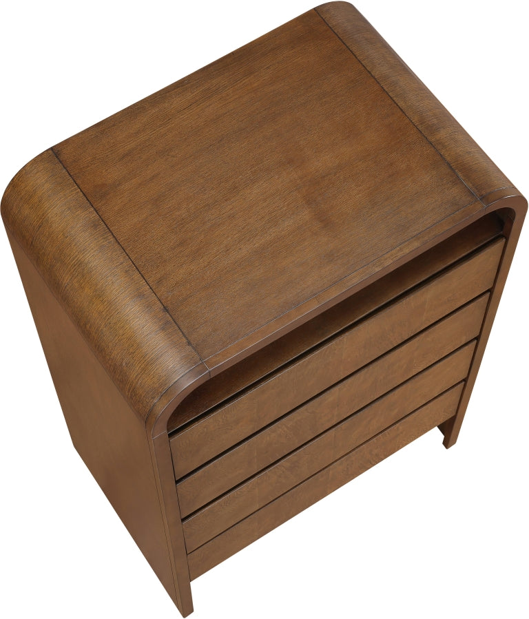 Giada Solid Wood And Veneer Chest in Brown - 843Brown-CH