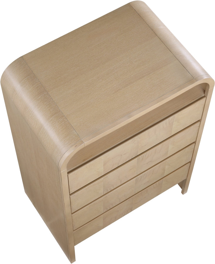 Giada Solid Wood And Veneer Chest in Natural - 843Natural-CH