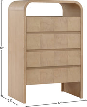 Giada Solid Wood And Veneer Chest in Natural - 843Natural-CH