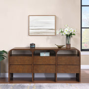 Giada Solid Wood And Veneer Dresser in Brown - 843Brown-D