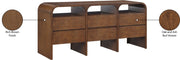 Giada Solid Wood And Veneer Dresser in Brown - 843Brown-D