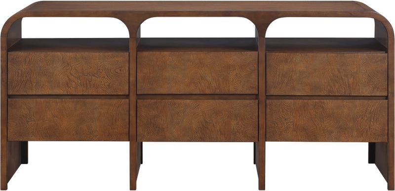 Giada Solid Wood And Veneer Dresser in Brown - 843Brown-D