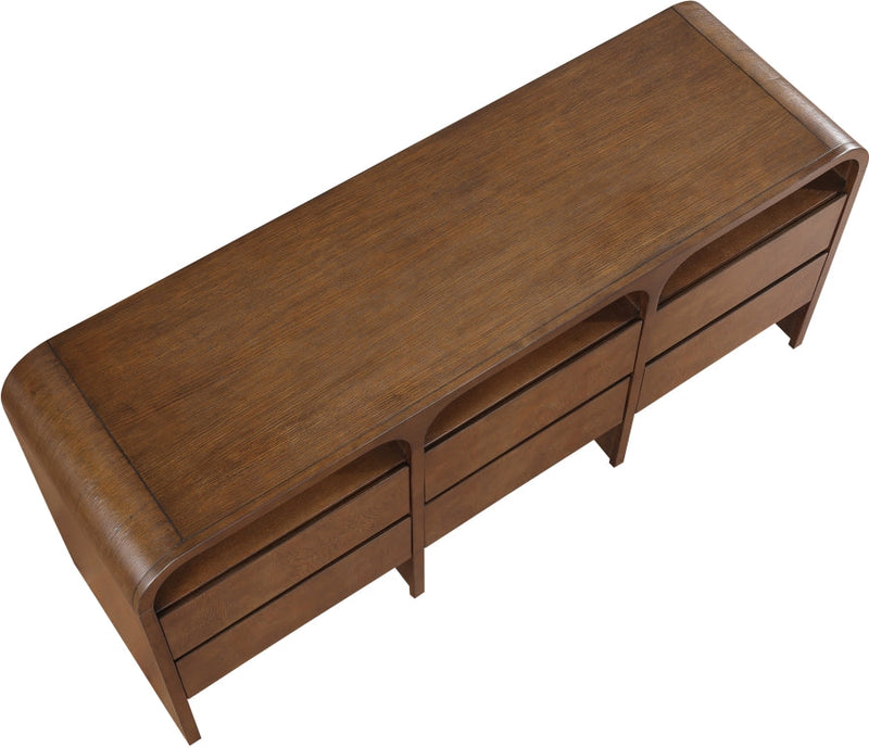 Giada Solid Wood And Veneer Dresser in Brown - 843Brown-D
