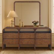 Giada Solid Wood And Veneer Mirror in Brown - 843Brown-M