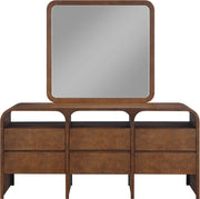 Giada Solid Wood And Veneer Mirror in Brown - 843Brown-M