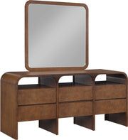Giada Solid Wood And Veneer Mirror in Brown - 843Brown-M