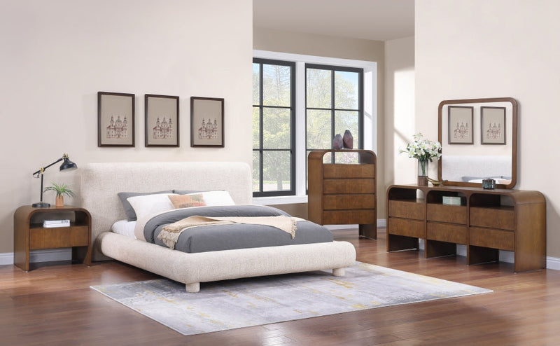 Giada Solid Wood And Veneer Mirror in Brown - 843Brown-M