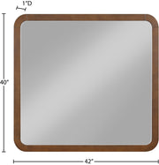 Giada Solid Wood And Veneer Mirror in Brown - 843Brown-M