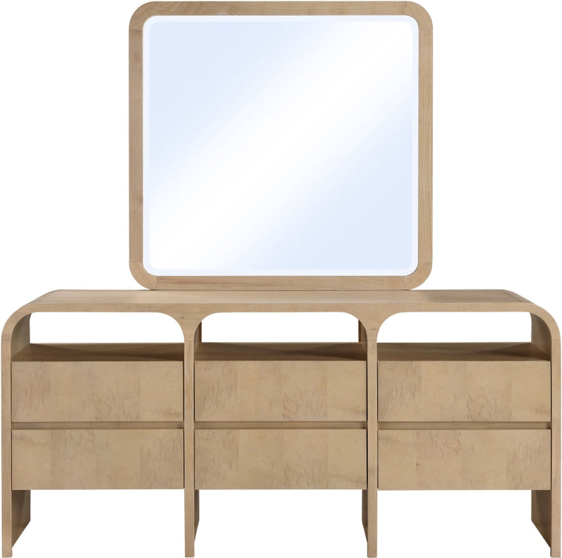 Giada Solid Wood And Veneer Mirror in Natural - 843Natural-M