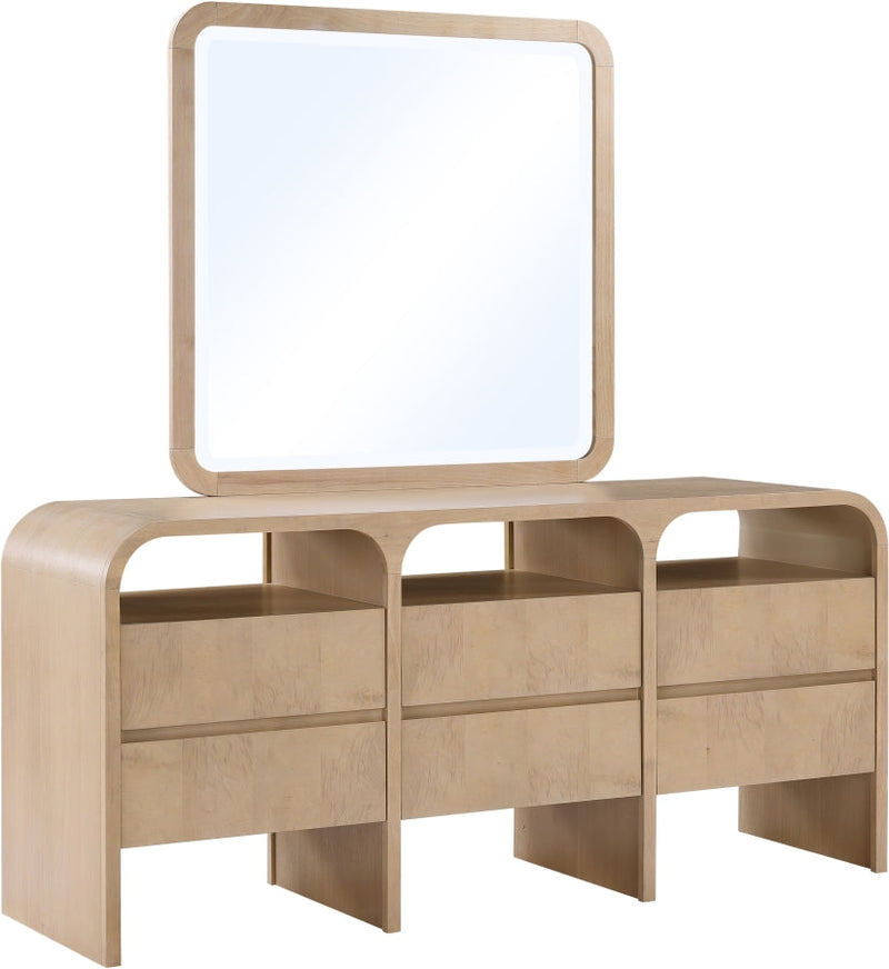 Giada Solid Wood And Veneer Mirror in Natural - 843Natural-M
