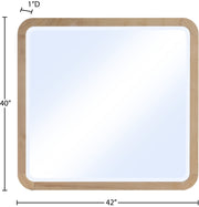 Giada Solid Wood And Veneer Mirror in Natural - 843Natural-M