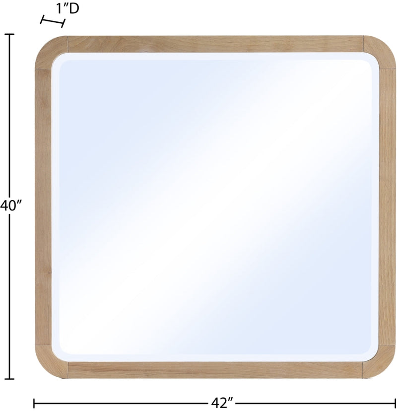 Giada Solid Wood And Veneer Mirror in Natural - 843Natural-M