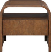 Giada Solid Wood And Veneer Nightstand in Brown - 843Brown-NS