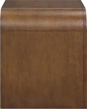Giada Solid Wood And Veneer Nightstand in Brown - 843Brown-NS