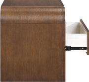 Giada Solid Wood And Veneer Nightstand in Brown - 843Brown-NS
