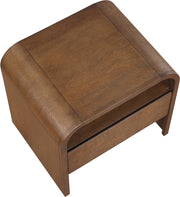Giada Solid Wood And Veneer Nightstand in Brown - 843Brown-NS