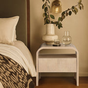 Giada Solid Wood And Veneer Nightstand in Natural - 843Natural-NS