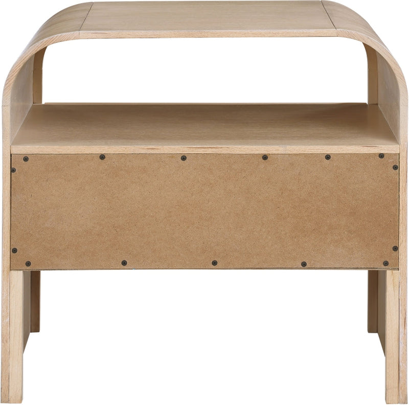 Giada Solid Wood And Veneer Nightstand in Natural - 843Natural-NS