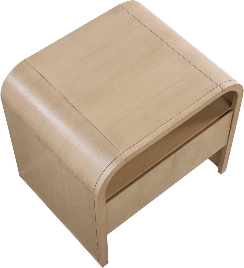 Giada Solid Wood And Veneer Nightstand in Natural - 843Natural-NS
