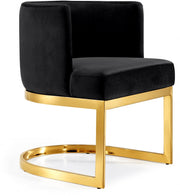 Gianna Velvet Upholstered Dining Chair in Black - 718Black-C