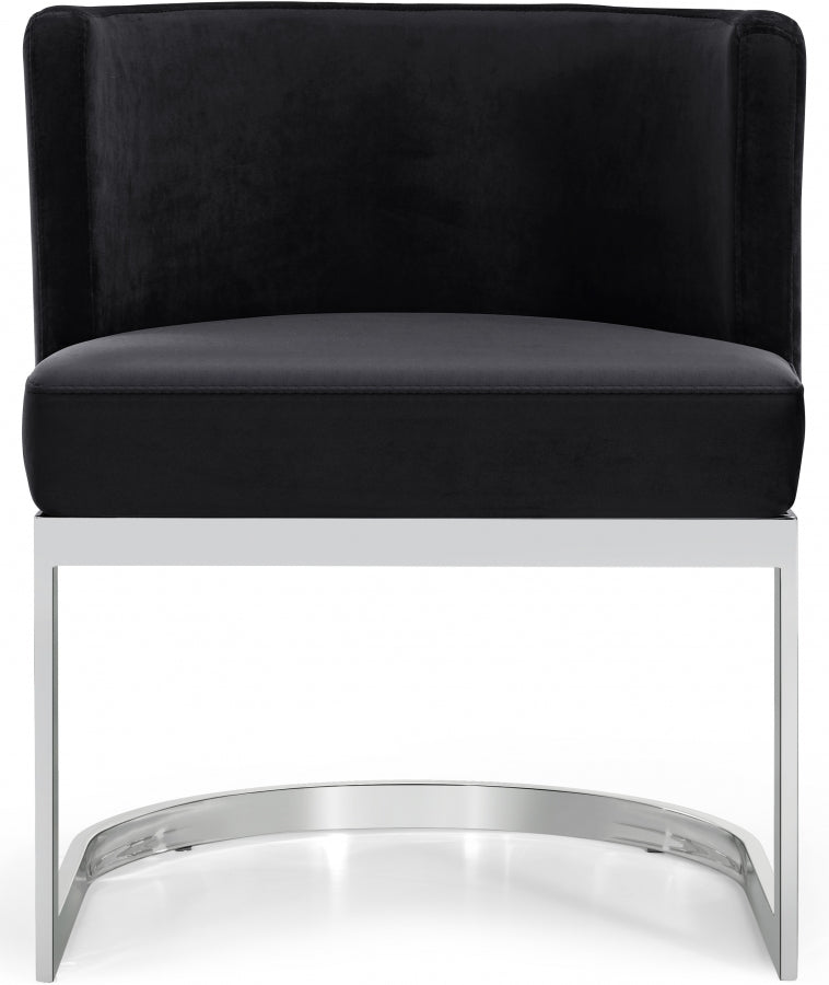 Gianna Velvet Upholstered Dining Chair in Black - 734Black-C