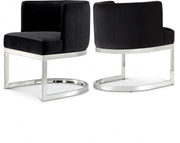 Gianna Velvet Upholstered Dining Chair in Black - 734Black-C