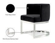 Gianna Velvet Upholstered Dining Chair in Black - 734Black-C