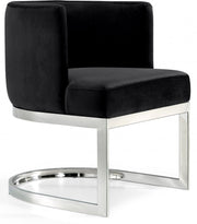 Gianna Velvet Upholstered Dining Chair in Black - 734Black-C