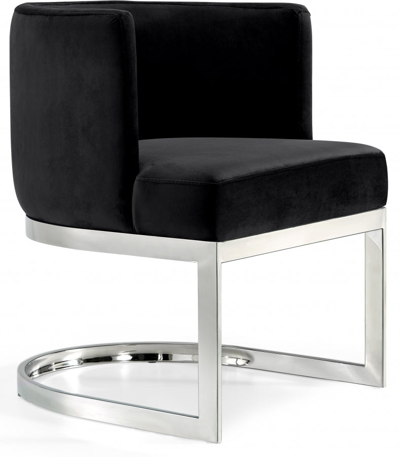 Gianna Velvet Upholstered Dining Chair in Black - 734Black-C