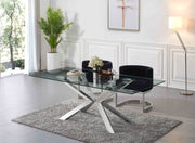 Gianna Velvet Upholstered Dining Chair in Black - 734Black-C