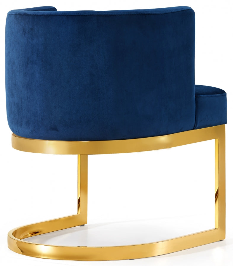 Gianna Velvet Upholstered Dining Chair in Blue - 718Navy-C