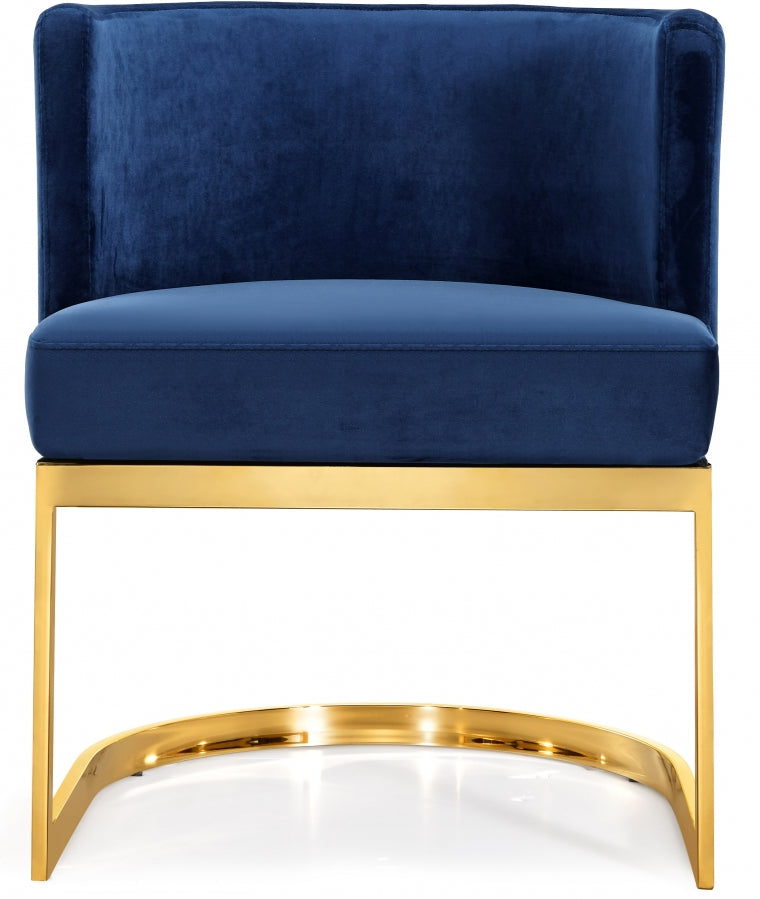 Gianna Velvet Upholstered Dining Chair in Blue - 718Navy-C