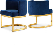 Gianna Velvet Upholstered Dining Chair in Blue - 718Navy-C