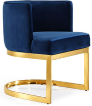 Gianna Velvet Upholstered Dining Chair in Blue - 718Navy-C