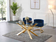 Gianna Velvet Upholstered Dining Chair in Blue - 718Navy-C
