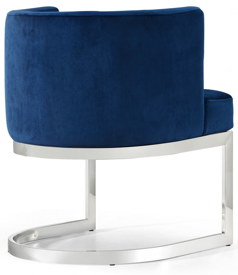 Gianna Velvet Upholstered Dining Chair in Blue - 734Navy-C