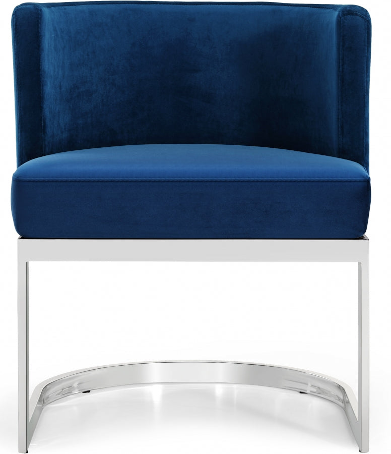 Gianna Velvet Upholstered Dining Chair in Blue - 734Navy-C