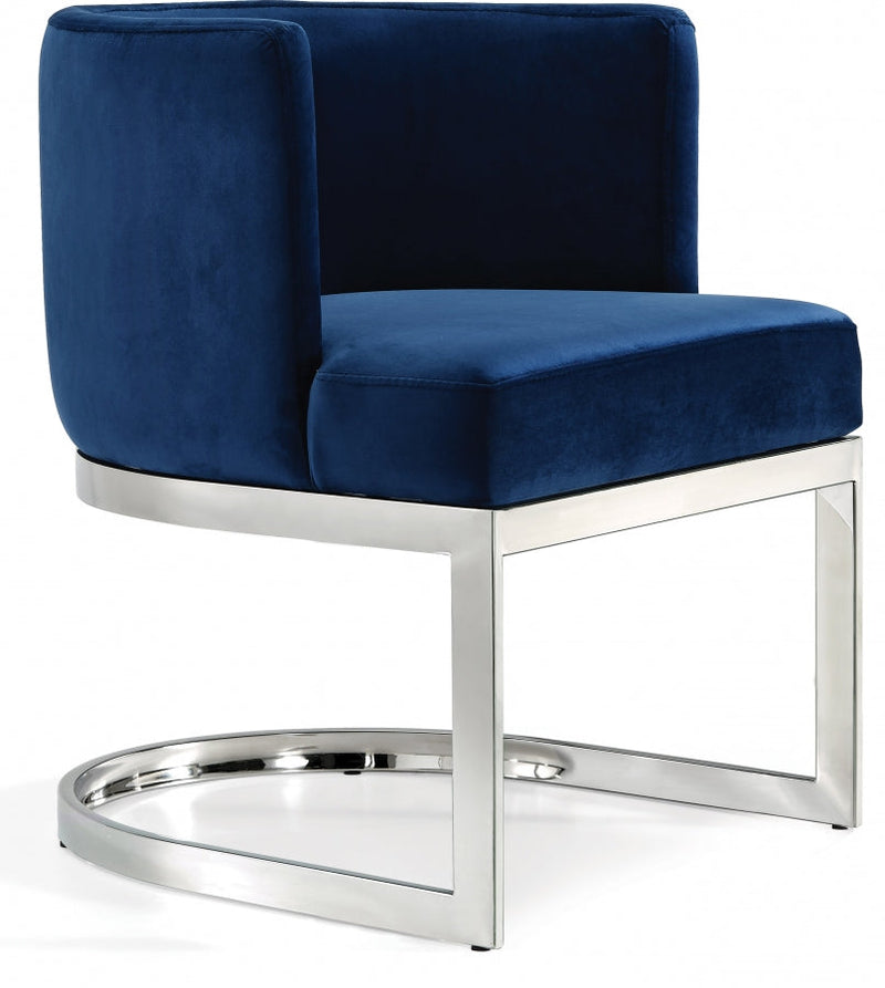 Gianna Velvet Upholstered Dining Chair in Blue - 734Navy-C